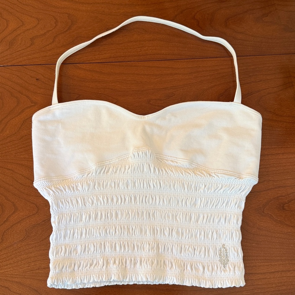 FP Movement by Free People White Smocked Tube Top